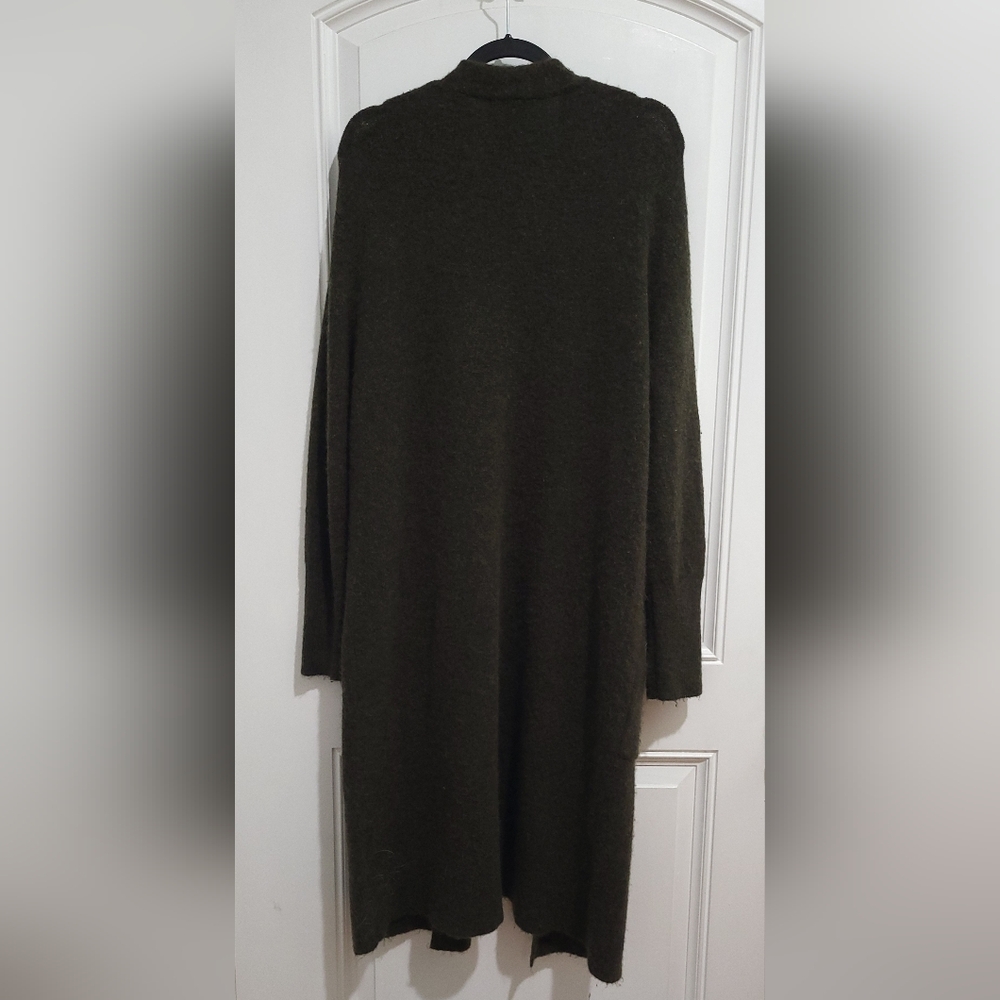 Banana Republic Green Cardigan Sweater (Duster Length) Open Front Knit - Picture 3 of 6
